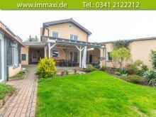 Hausansicht-R�ckseite KLEINP�SNA + EINFAMILIENHAUS ZUR MIETE + TOLLES GRUNDST�CK