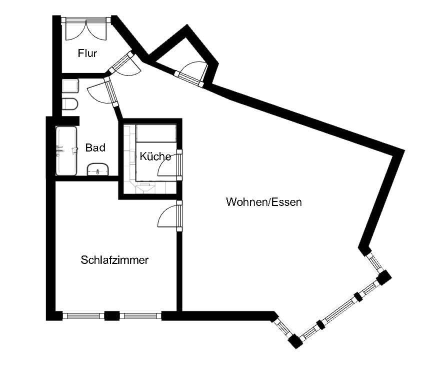 Grundriss Etagenwohnung Leipzig