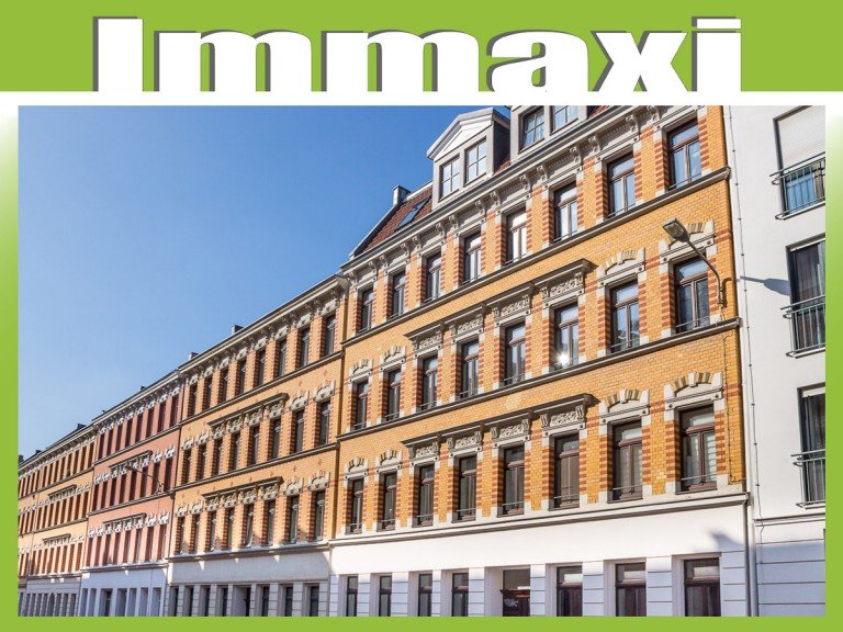 Hausansicht-3-Raum-Eigentumswohnung-Verkauf Leipzig - Volkmarsdorf Etagenwohnung VOLKMARSDORF + 3 RAUM WOHNUNG + BALKON + PARKETT ZUM KAUF