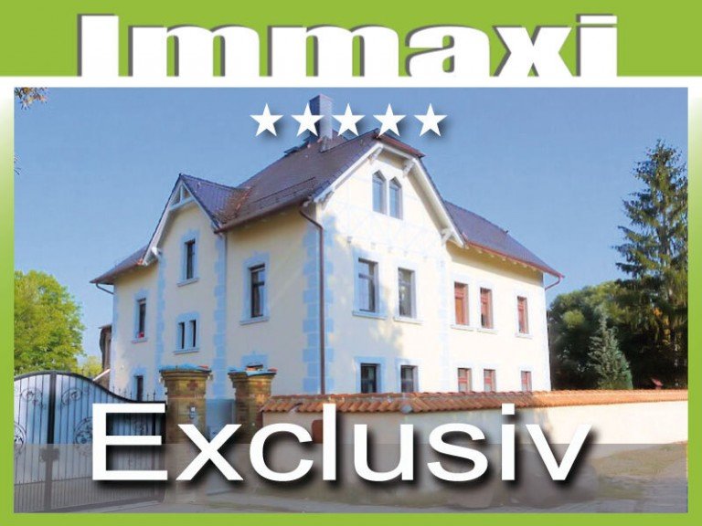 Hausansicht-Villa Groitzsch Villa GROITZSCH + HERRENHAUS / GUTSHAUS + 8 ZIMMER + NEU SANIERT