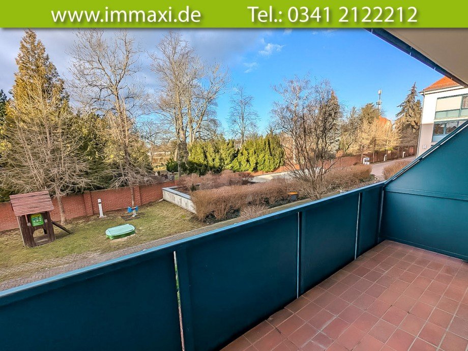 Ausblick-Balkon-Westseite-(2) Etagenwohnung Leipzig