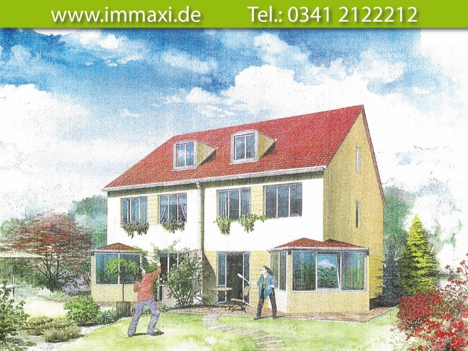 Zeichnung Verkaufsprospekt Einfamilienhaus Leipzig