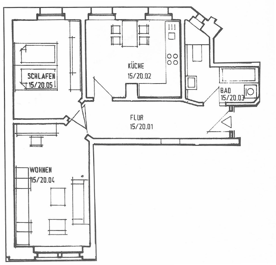 Grundriss Etagenwohnung Leipzig