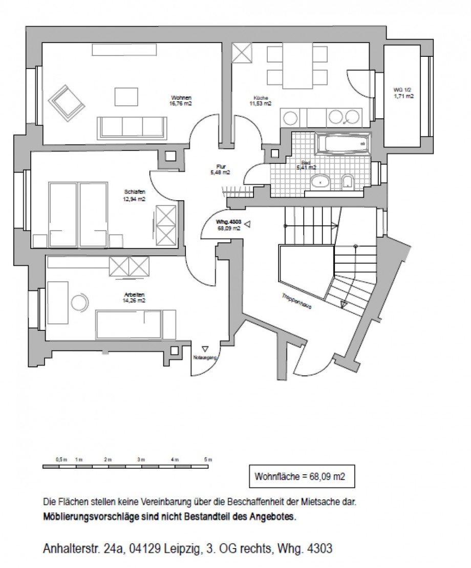 Grundriss Etagenwohnung Leipzig