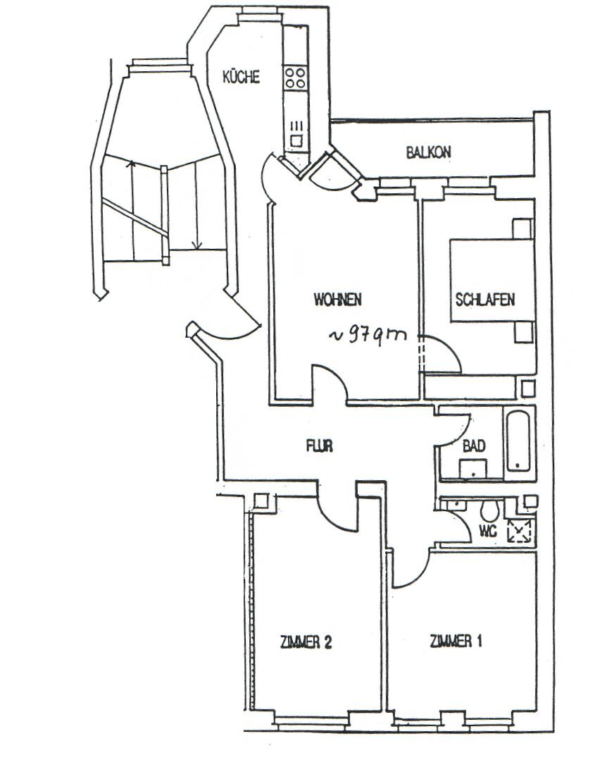 Grundriss Etagenwohnung Leipzig