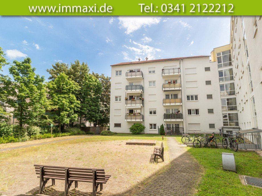 R�ckansicht-Innenhof Etagenwohnung Leipzig