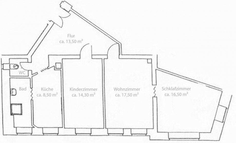 Grundriss Etagenwohnung Leipzig
