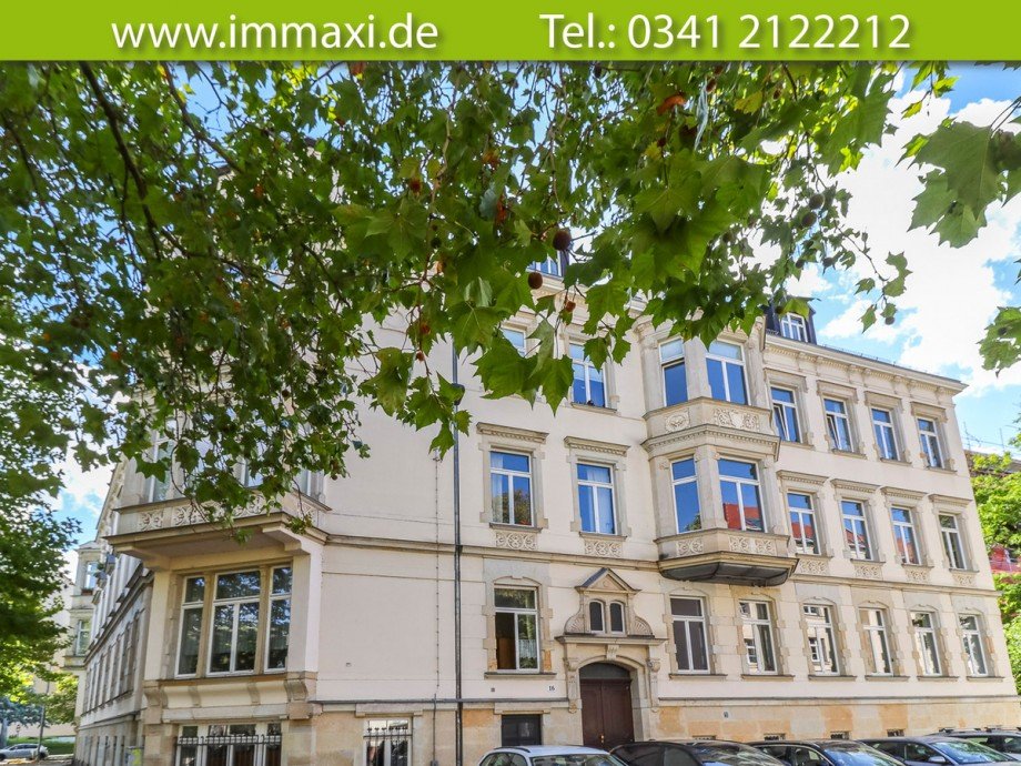 Hausansicht-Stra�enseite Etagenwohnung Leipzig