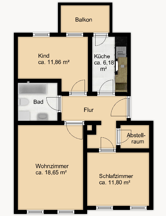 Grundriss Etagenwohnung Leipzig