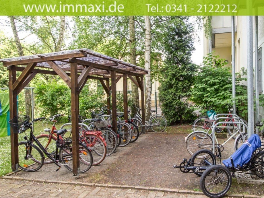 Fahrradabstellplatz im Hof Dachgeschosswohnung Leipzig