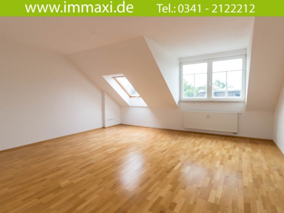 Wohnzimmer (2) Dachgeschosswohnung Leipzig
