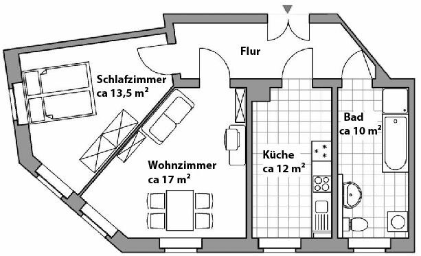 Grundriss Etagenwohnung Leipzig