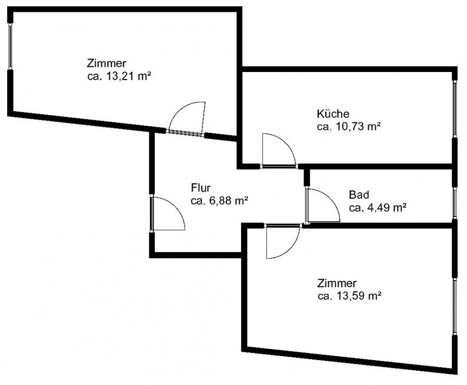 Grundriss Erdgeschosswohnung Leipzig
