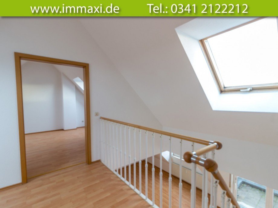 Galerie-Blick-zum-Schlafzimmer Dachgeschosswohnung Leipzig