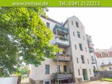 Hausansicht-R�ckseite LEUTZSCH + 3 RAUM WOHNUNG + BALKON + VERMIETET + SANIERT 2008
