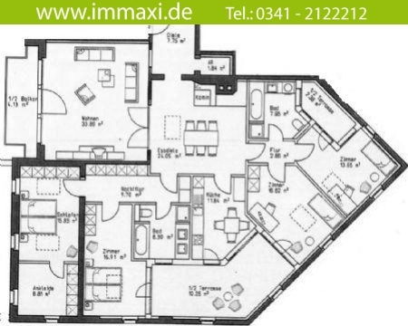 Grundriss Etagenwohnung Leipzig