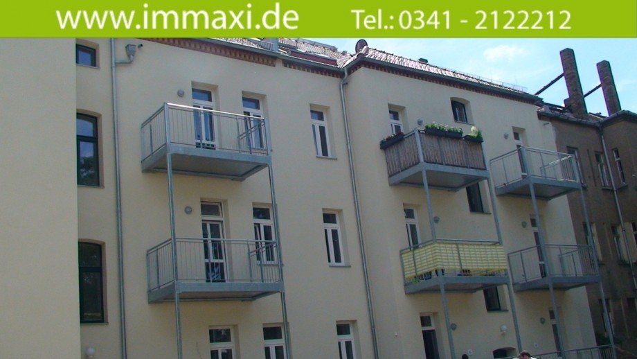 Hinteransicht Mehrfamilienhaus Leipzig