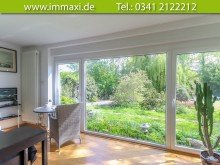 Innenansicht-Zimmer-mit-Blick-zum-Garten-(2) LEIPZIG GROSSZSCHOCHER + WOCHENENDGRUNDST�CK MIT BUNGALOW + DIREKT AM WASSER