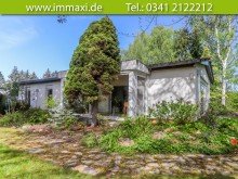Bungalow-Ansicht-S�dseite LEIPZIG GROSSZSCHOCHER + WOCHENENDGRUNDST�CK MIT BUNGALOW + DIREKT AM WASSER