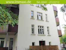 Hinteransicht PLAGWITZ + 3 RAUM WOHNUNG ERDGESCHOSS MIT GARTEN + PARKETT