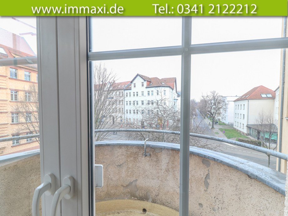 2.-Balkon-zur-Stra�enseite Etagenwohnung Leipzig