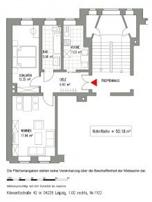 Grundriss IN VORBEREITUNG + AB 01.09.2026 + SCHLEUSSIG + 2 RAUM + LAMINATBODEN