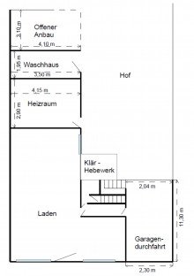 Grundriss-EG WOHN- UND GESCH�FTSHAUS IN COLDITZ - RENOVIERUNGSBED�RFTIG + KEIN DENKMALSCHUTZ