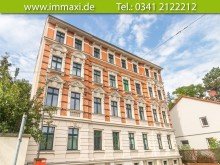 Hausansicht-Stra�enseite LEUTZSCH + 3 RAUM WOHNUNG + BALKON + VERMIETET + SANIERT 2008