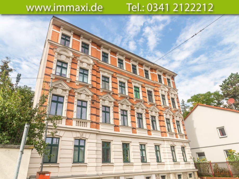 Hausansicht-Stra�enseite Etagenwohnung Leipzig