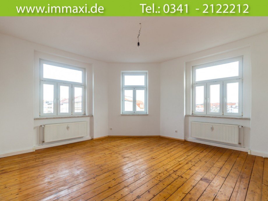 Wohnzimmer-(2) Etagenwohnung Leipzig