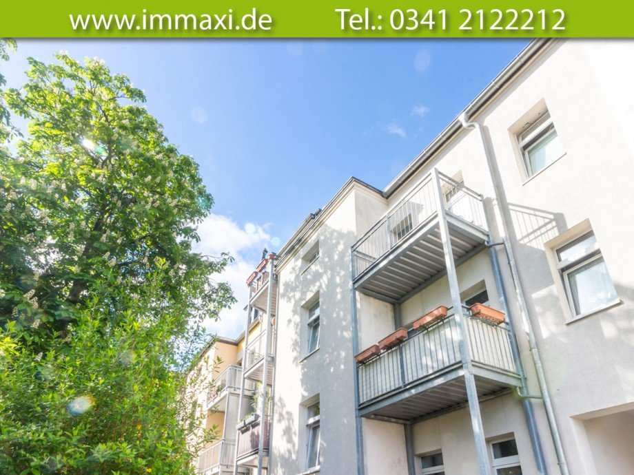 Hinteransicht-Hofansicht Etagenwohnung Leipzig