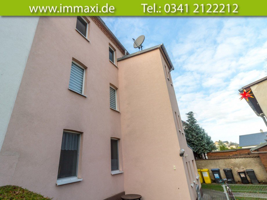 Hausansicht-R�ckseite Mehrfamilienhaus Leipzig