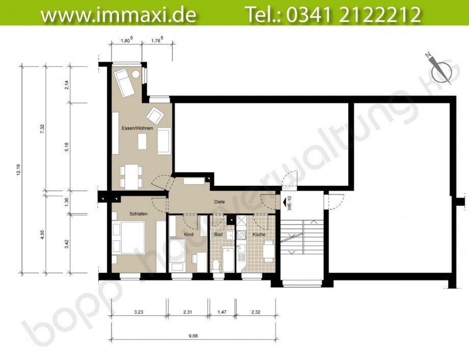 Grundriss-Eigentumswohnung-Fliederhof Etagenwohnung Leipzig