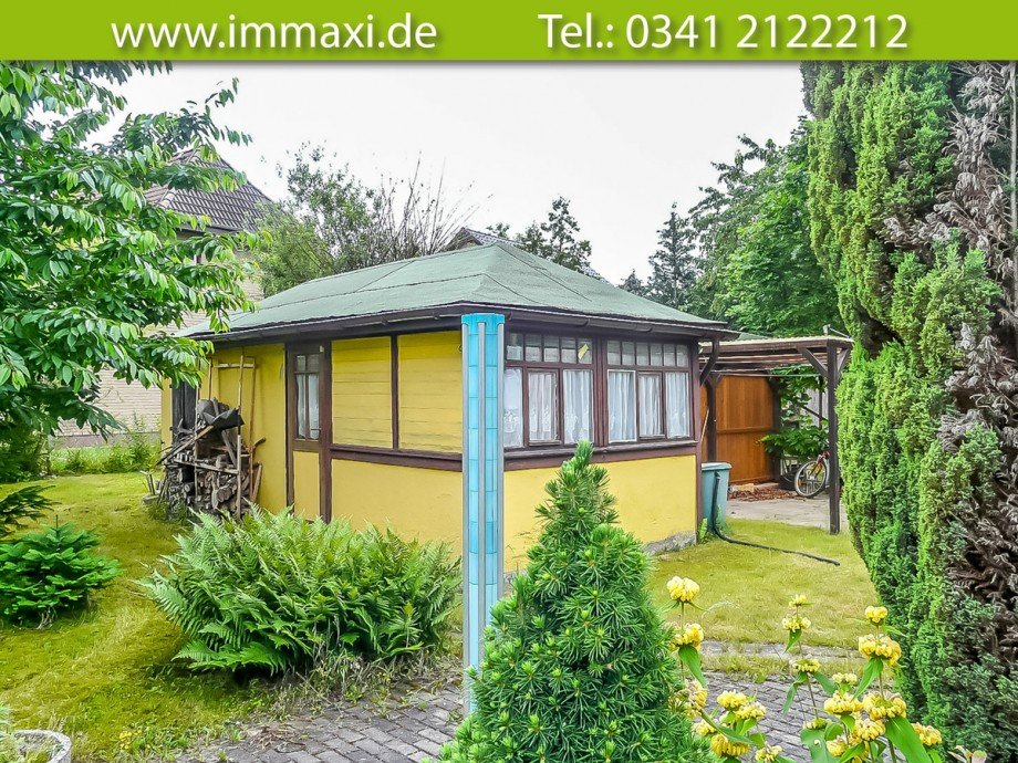 Garten-im-Sommer Einfamilienhaus Leipzig