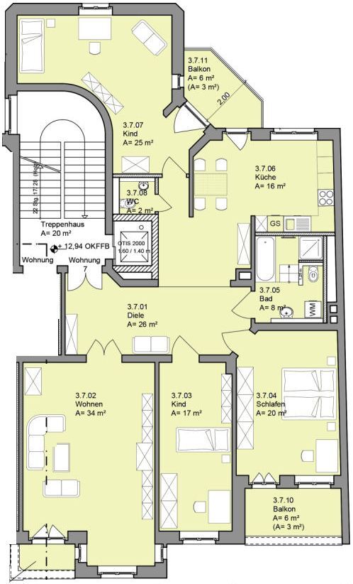 Grundriss Etagenwohnung Leipzig