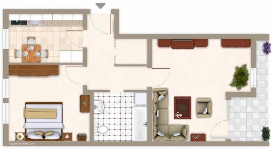 Grundriss Erdgeschosswohnung Leipzig