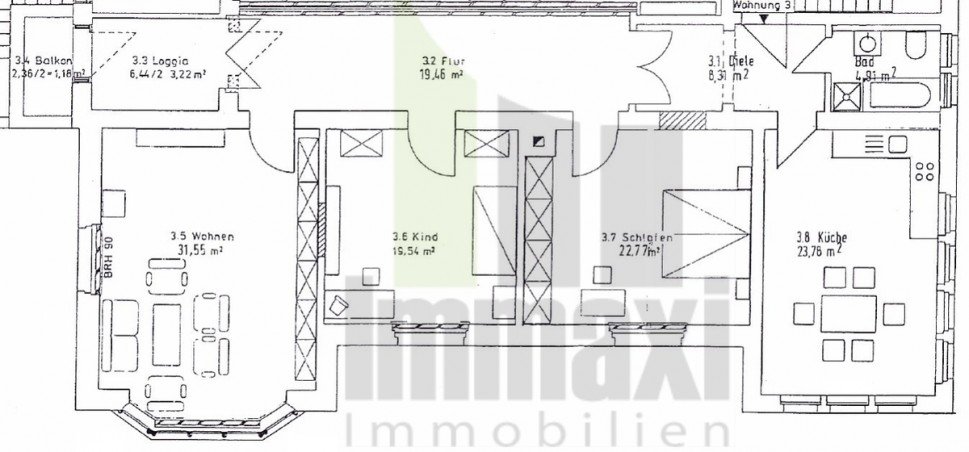 Grundriss Etagenwohnung Leipzig