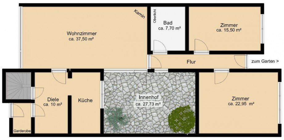 Grundriss Reihenmittelhaus Markkleeberg