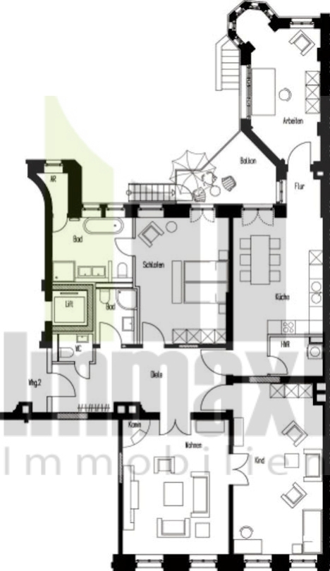 Grundriss Erdgeschosswohnung Leipzig