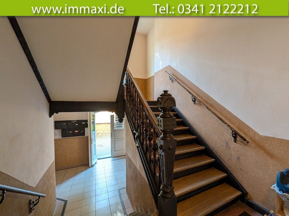 Treppenhaus-Hofausgang Etagenwohnung Leipzig