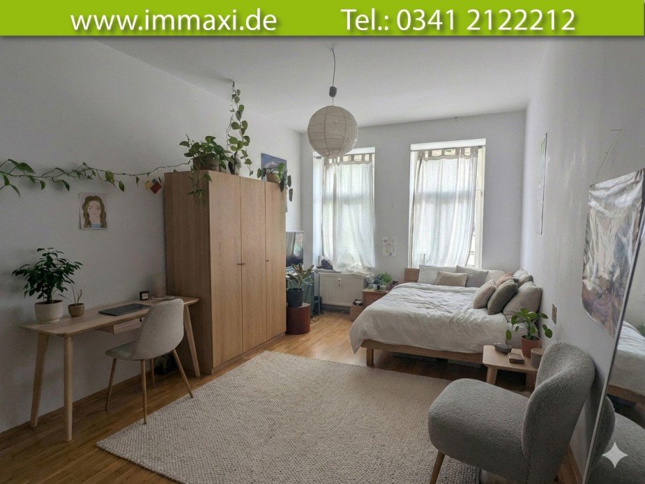 Wohnzimmer Einrichtung-Beispiel Etagenwohnung Leipzig