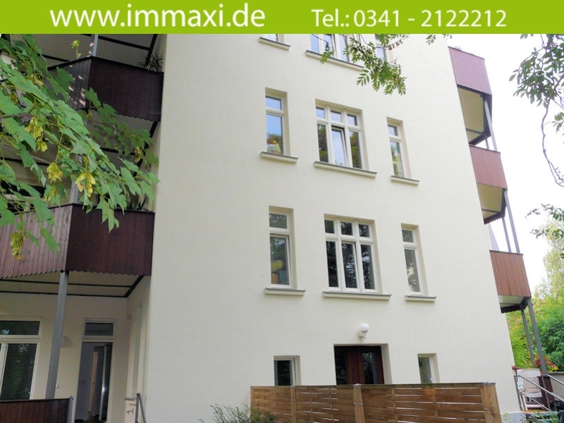 Hinteransicht Erdgeschosswohnung Leipzig