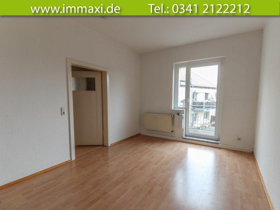 Schlafzimmer-mit-Balkonzugang Etagenwohnung Leipzig