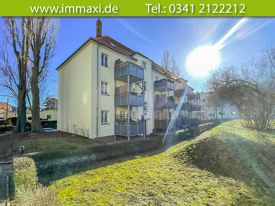 Hausansicht-R�ckseite Etagenwohnung Leipzig