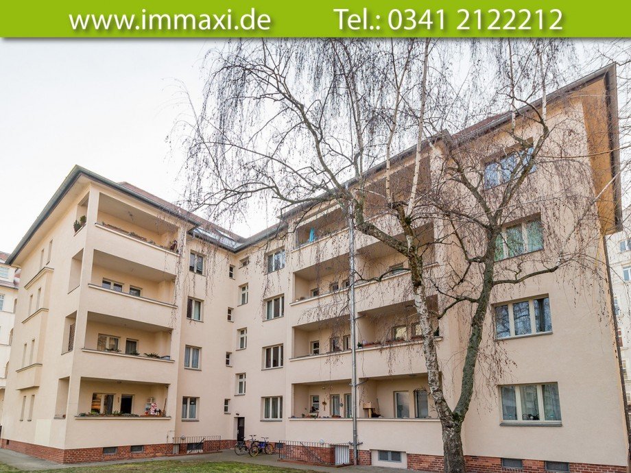 Hausansicht-R�ckseite Etagenwohnung Leipzig