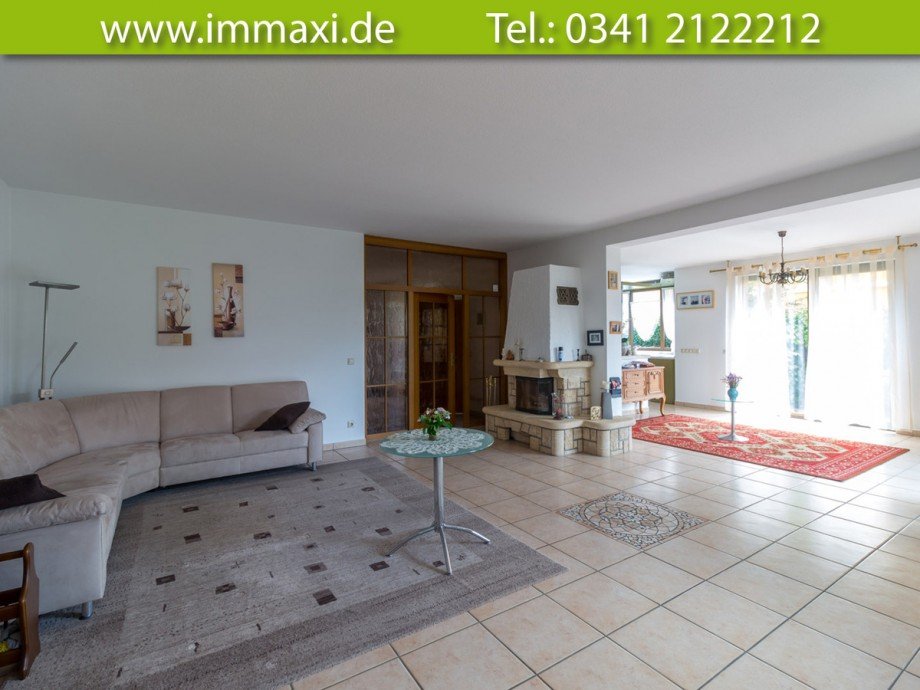 EG-Wohnbereich-mit-Kamin Einfamilienhaus Wei�enfels