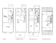 Grundrisse L�TZSCHENA + REIHENMITTELHAUS ZUM KAUF + TIEFGARAGE