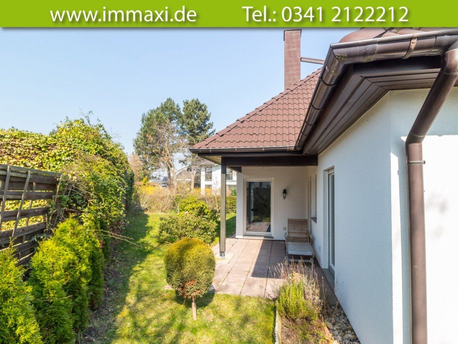 Hausansicht-mit-Terrasse Einfamilienhaus Markkleeberg