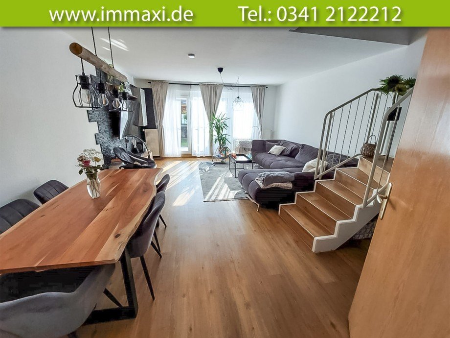 Wohnzimmer bewohnt (1) Reihenmittelhaus Leipzig