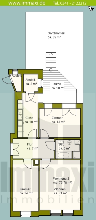 Grundriss Erdgeschosswohnung Leipzig